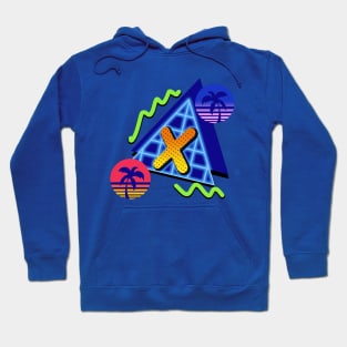 Initial Letter X - 80s Synth Hoodie